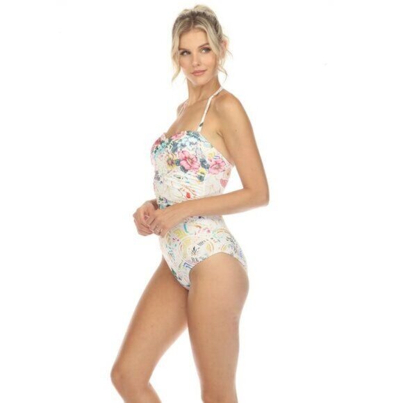 NWT Johnny Was Ruched Sweetheart One Piece in Locita - S - Picture 2 of 9